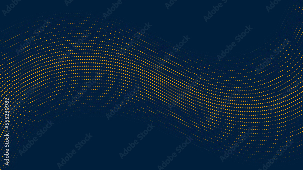 Poster gold wave lines background. abstract dotted stripes texture. warped and curved lines wallpaper. mini