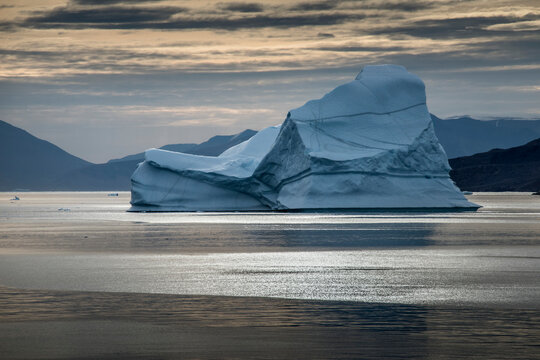 Iceberg floating in Greenland's Kong Oscar Fjord; Greenland