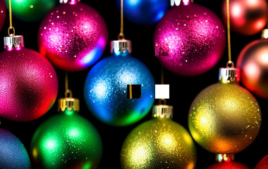 Fototapeta na wymiar Generative AI of Christmas Ornaments