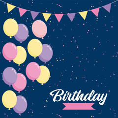 Fototapeta na wymiar Happy Birthday To you Balloon background for party holiday birthday promotion card poster