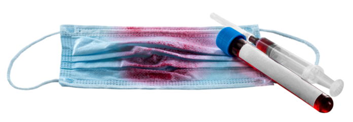 Pharmaceutical medicine capsules and a medical mask. Medicine concept. Coronavirus