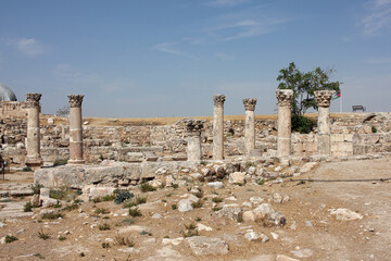 Ruins of the Byzantine Church at Amman Citadel in Jordan