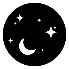 A Vector of Bright Midnight Starlight Design