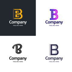 Letter B Big Logo Pack Design Creative Modern logos design for your business