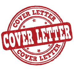 Cover letter grunge rubber stamp