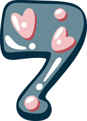 Love bubble alphabet with heart text, letter Z