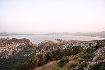 beautiful sunset in the mediterranean sea
