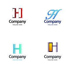 Letter H Big Logo Pack Design Creative Modern logos design for your business