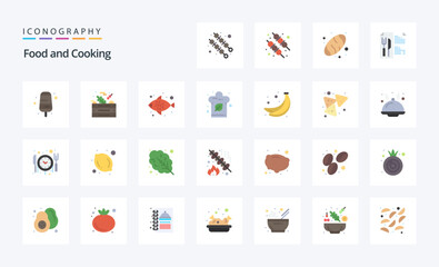 25 Food Flat color icon pack