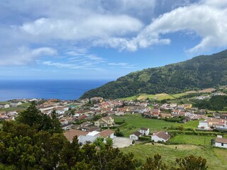 Fototapeta na wymiar Nice view from different points of San Miguel Island of Azores.