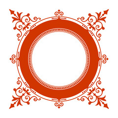 Baroque ornaments and floral details, Hipster card.