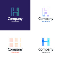 Letter H Big Logo Pack Design Creative Modern logos design for your business