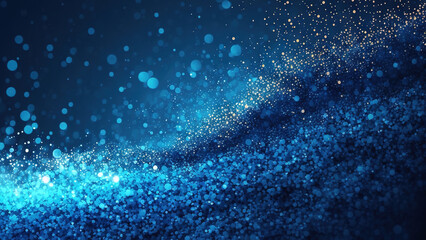 Naklejka premium blue glitter texture abstract background, Bokeh Background, Futuristic digital background for business Science and technology