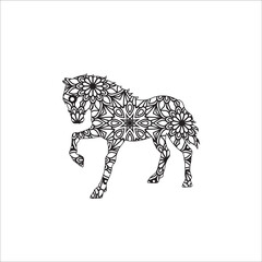 Animal Mandala Coloring page for adult