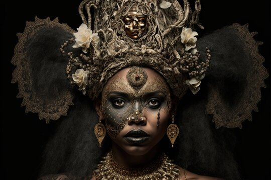 Voodoo Queen. Generative AI, non-existent person. 