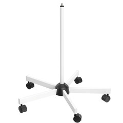 3D rendering illustration of a 5 wheels rolling stand base