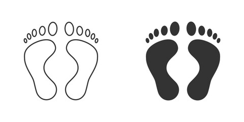 Foot icon. Human feet symbol. Vector illustration.