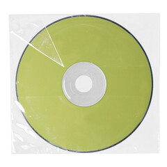CD DVD disc media plastic sleeve png isolated on transparent background