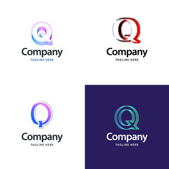 Letter Q Big Logo Pack Design Creative Modern logos design for your business