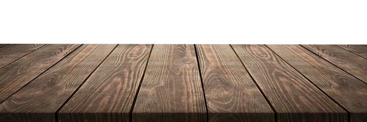 Blank wooden table top for product placement