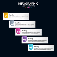 5 Option Infographics diagram annual report web design Business concept steps or processes