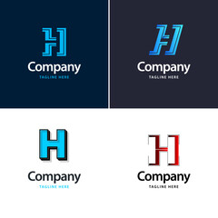 Letter H Big Logo Pack Design Creative Modern logos design for your business
