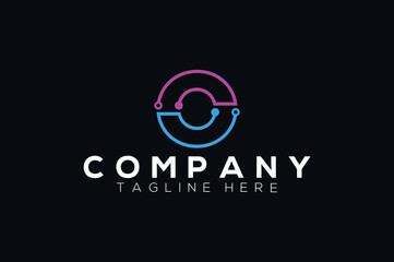 Modern letter O logo design template. Business technology and technology logo design.