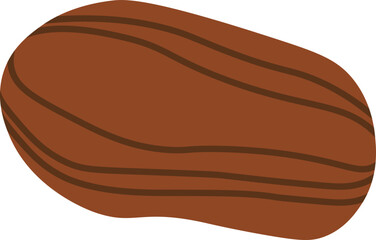 Cacao seeds flat icon Oval pods Plants cultivation