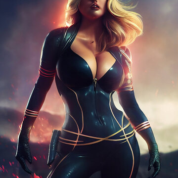 Sexy superwoman illustration