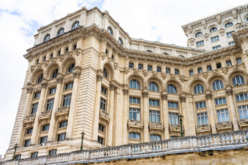 Fototapeta premium Detail of Palace of the Parliament, Bucharest, Romania
