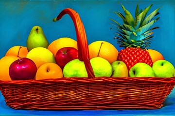 basket of fruits - Generative AI