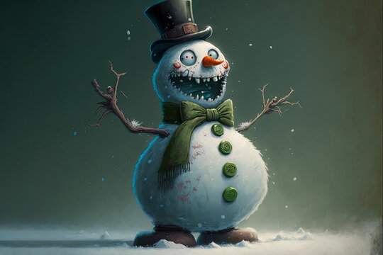 scary snowman wallpaper