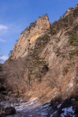 Rocky Mountains of Seoraksan Mountain in Winter