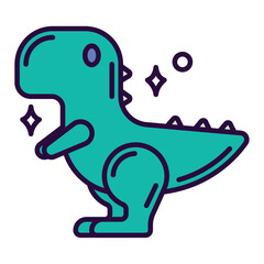 Isolated cute dinosaur toy icon Vector illustration
