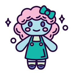 Isolated cute doll toy icon Vector illustration