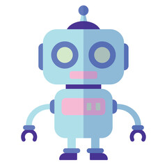 Isolated cute robot toy icon Vector illustration