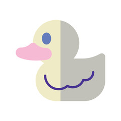 Isolated cute rubber duck toy icon Vector illustration