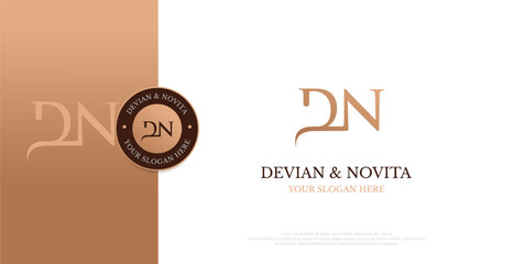 Initial DN Logo Design Vector