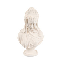 antique figure sculpture for home decoration isolated on white