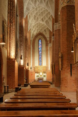 Fototapeta premium Katedra św. Jakuba w Olsztynie. Nawa boczna. Polska - Mazury - Warmia