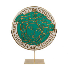 colorful glass ancient figure for home decoration isolated on white