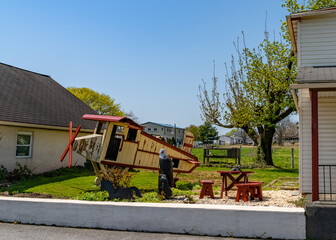 Fototapeta na wymiar Amish country farm, playground, Lancaster, Pennsylvania, USA