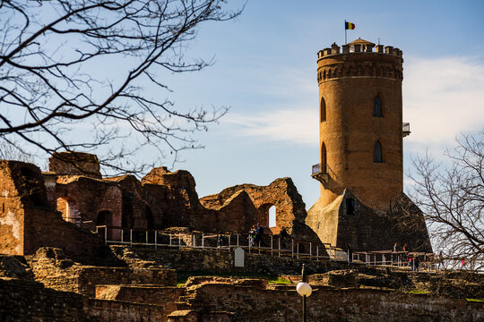The Chindia Tower or Turnul Chindiei is a tower in the Targoviste Royal Court or Curtea Domneasca monuments ensemble in downtown Targoviste, Romania