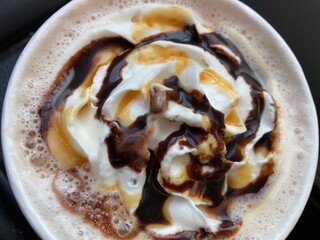 hot chocolate with whipped cream