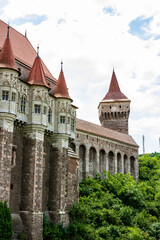Fototapeta premium Corvin Castle, Hunyad Castle or Castelul Corvinilor is a gothic castle located in Transylvania, Romania
