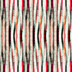Seamless watercolor lines, watercolor stripes.
