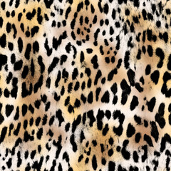 Seamless hand drawing leopard texture.