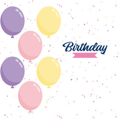 Happy Birthday To you Balloon background for party holiday birthday promotion card poster