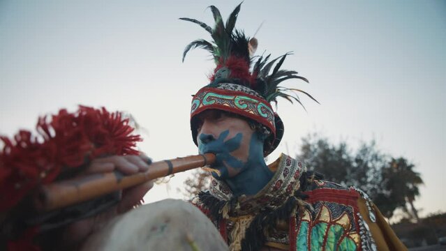 Mexica Aztec Dancer Flute