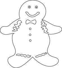 Simple Drawing of the Gingerbread Man